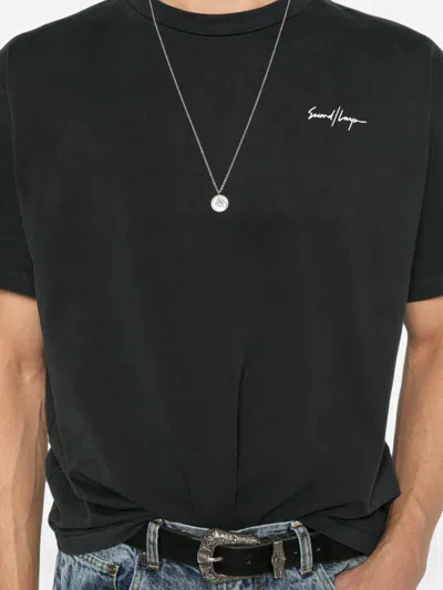 Second / Layer Logo-print Graphic-print T-shirt In Black