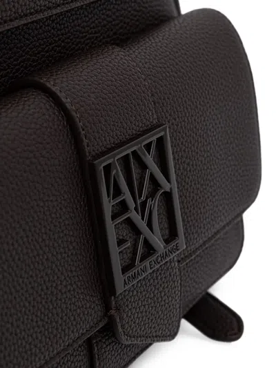 Armani Exchange Logo-plaque Pebbled Backpack In Pink