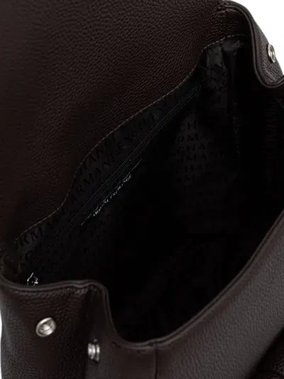 Armani Exchange Logo-plaque Pebbled Backpack In Pink