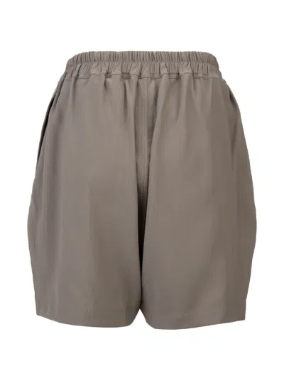 Rick Owens Elasticated Drawstring Shorts In Gray