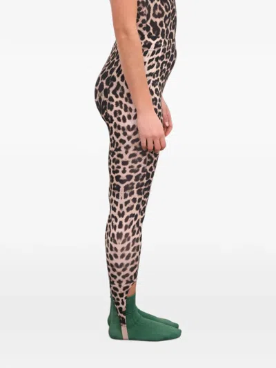 Baserange Sync Leopard-print Leggings In Neutrals