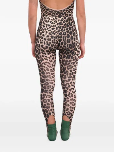 Baserange Sync Leopard-print Leggings In Neutrals