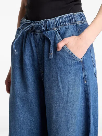 Gap Drawstring Barrel-leg Jeans In Blue