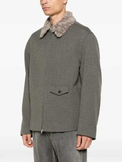 Our Legacy Wool Blend Single Breasted Coat In Green
