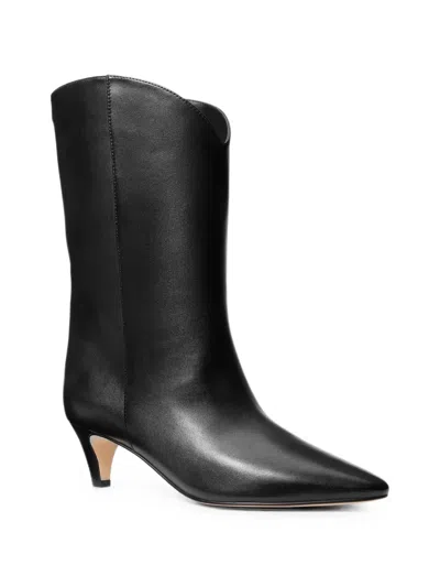 Michael Kors Daniela Leather Boots In Black