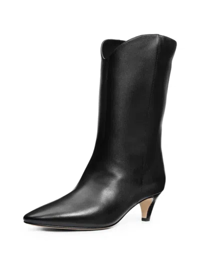 Michael Kors Daniela Leather Boots In Black