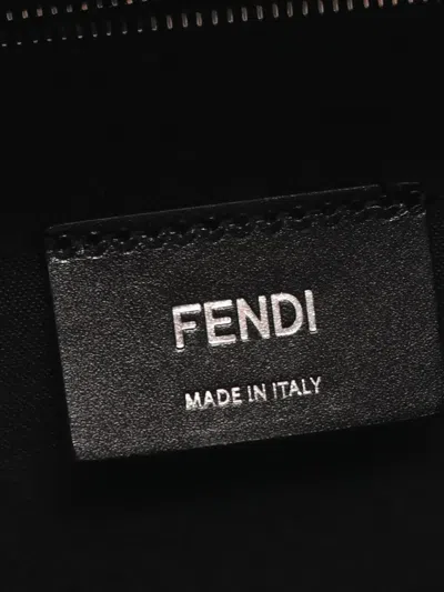 Pre-owned Fendi 2010-2026 Large Ff Jacquard Strike Backpack In Grey