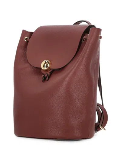 Furla Grainy-leather Backpack In Pink
