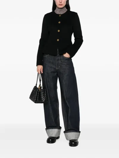 Arma Button-up Wool Jacket In Black