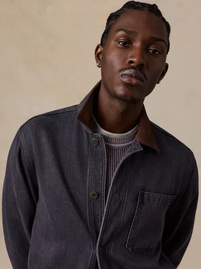 Faherty High Ridge Twill Studio Jacket In Blue