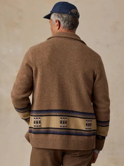 Faherty Blanket Stripe Zip Sweater In Desert Bloom Stripe