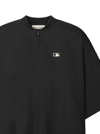 Essentials Mlb Half-zip T-shirt In Black