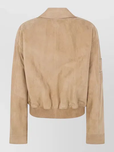 Drhope Leather Oversized Bomber Jacket