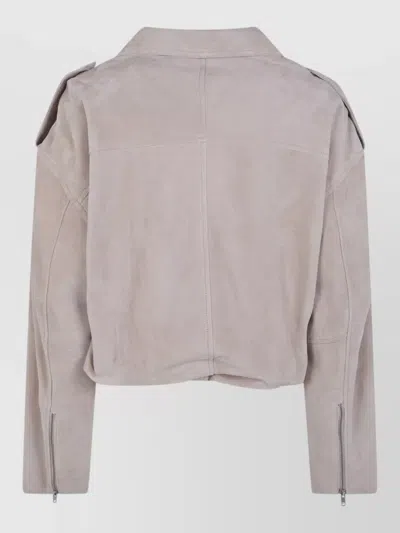 Drhope Suede Biker Jacket