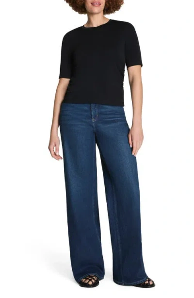 Spanx ® Sleek Ruched Jersey Top In Classic Black