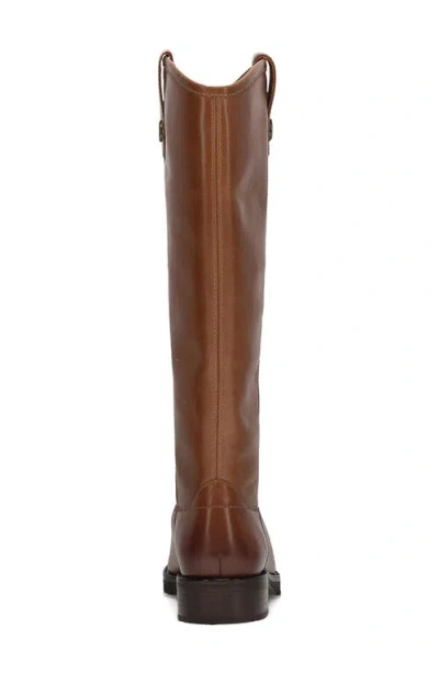 Frye Melissa Lug Button Tall Leather Boot In Tan