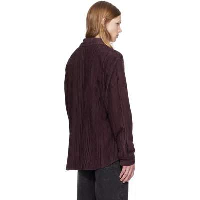 Mmic バーガンディ Drape シャツ In Wine