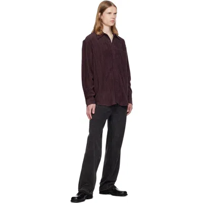 Mmic バーガンディ Drape シャツ In Wine