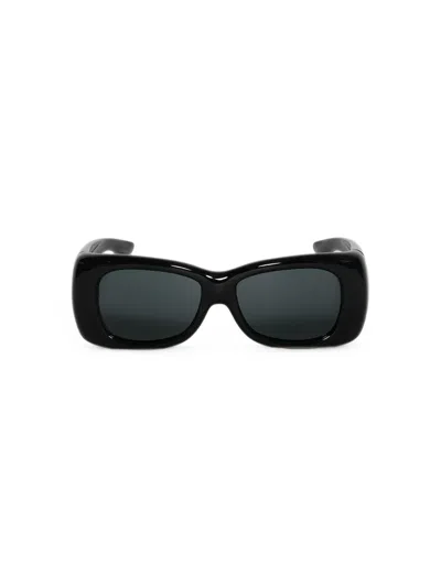 Saint Laurent Howl Rectangle-frame Sunglasses In Black