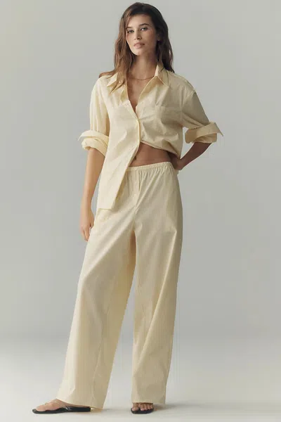 Good American Poplin Pull On Pants In Neutral