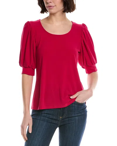 Cece Shirred Top In Red