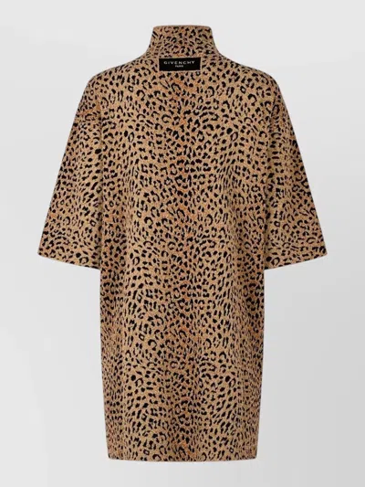Givenchy Abito Mini In Jacquard Leopardato