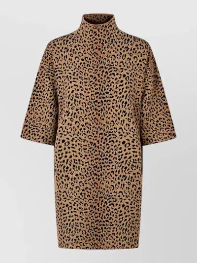 Givenchy Abito Mini In Jacquard Leopardato