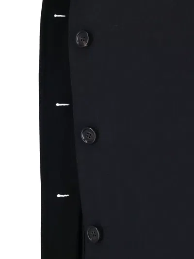 Jil Sander Long Tailored Single-breasted Coat In Black