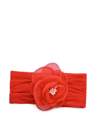 Mimi Tutu Flower-patch Elasticated Headbands (pack Of Three) In Metallic