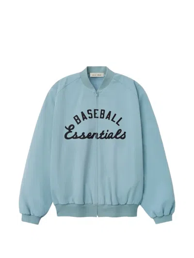 Essentials Mlb Bomber Jacket In Blue