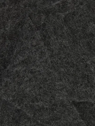 Claudie Pierlot Brushed Triangular Scarf In Gray