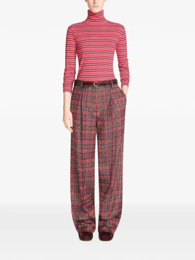 Dries Van Noten Tailored Jacquard Pants In Multi