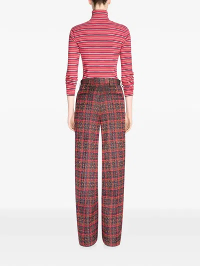 Dries Van Noten Tailored Jacquard Pants In Multi