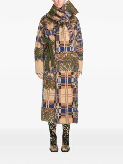 Dries Van Noten Patchwork Wool Scarf In Multi