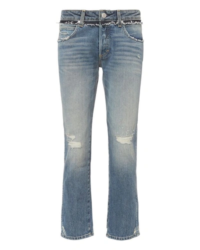 Amo Tomboy Crop Contrast Jeans