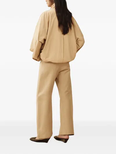 Less Drawstring High-neck Jacket In Nude