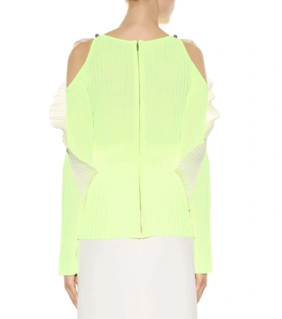 Shop David Koma Cutout-shoulder Pullover In Eeoe Yellow