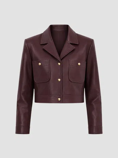 Lamarque Lorena Leather Jacket In Vamp