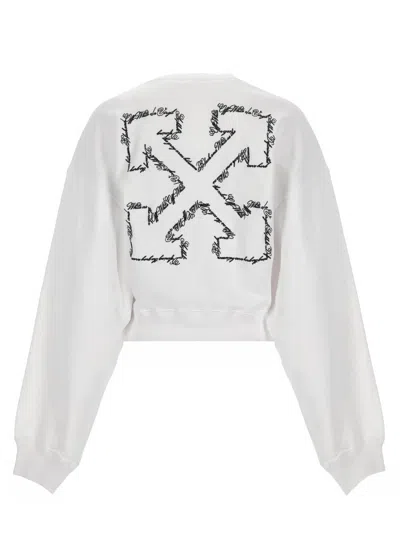 Off-white Sweatshirt With Logo In White