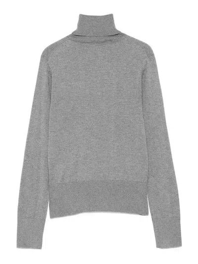 Alpha Studio High Neck Sweater In Grey