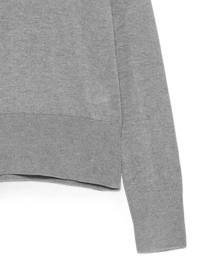 Alpha Studio High Neck Sweater In Grey