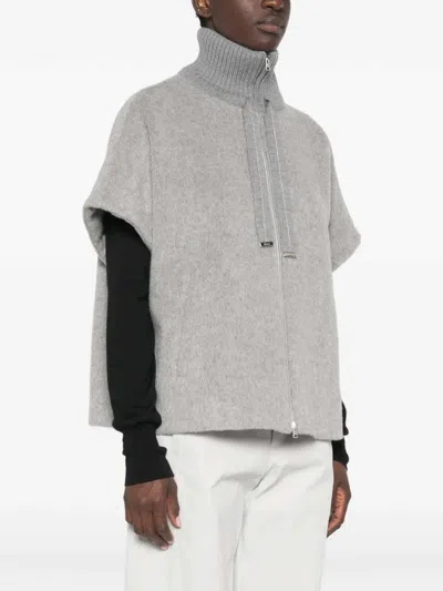 Herno Cape Alpacas In Grey
