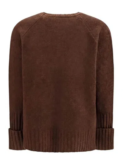 Tory Burch Wool Sweater In Brown