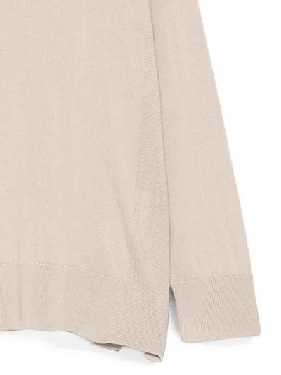 Alpha Studio Crew Neck Sweater In Beige