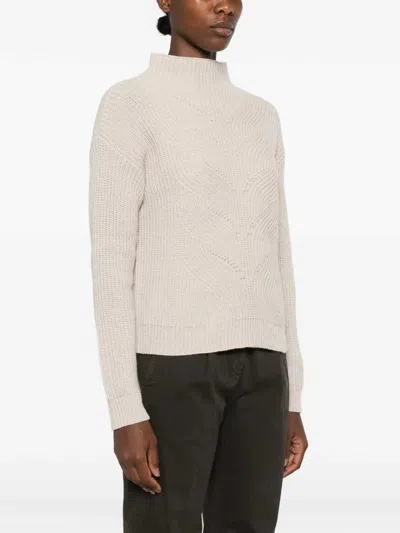 Herno Cable Knit Sweater In Beige