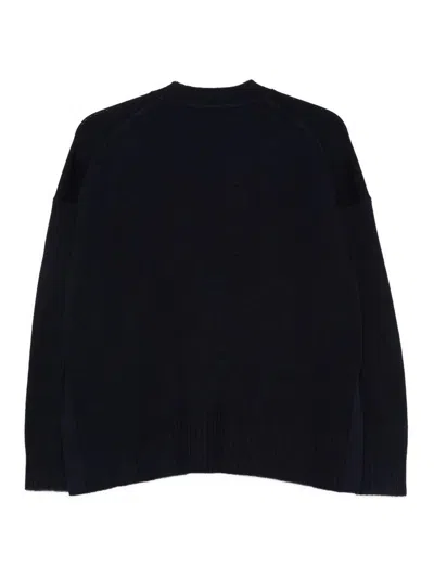 Alpha Studio Linear Cardigan In Blue