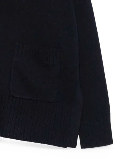 Alpha Studio Linear Cardigan In Blue