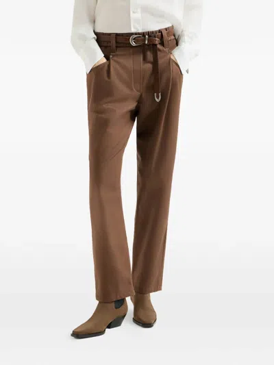 Brunello Cucinelli Pull On Trousers In Brown