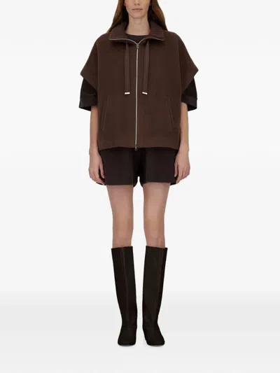 Herno Cape Alpacas In Brown