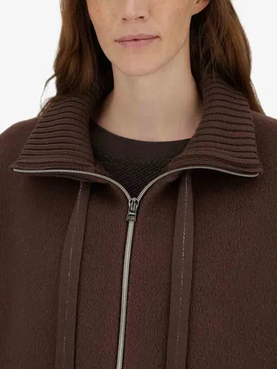 Herno Cape Alpacas In Brown